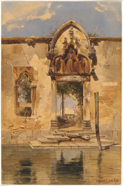 Le Portail de la Madonna della Misericordia depuis le Canal - Carl Friedrich Heinrich Werner